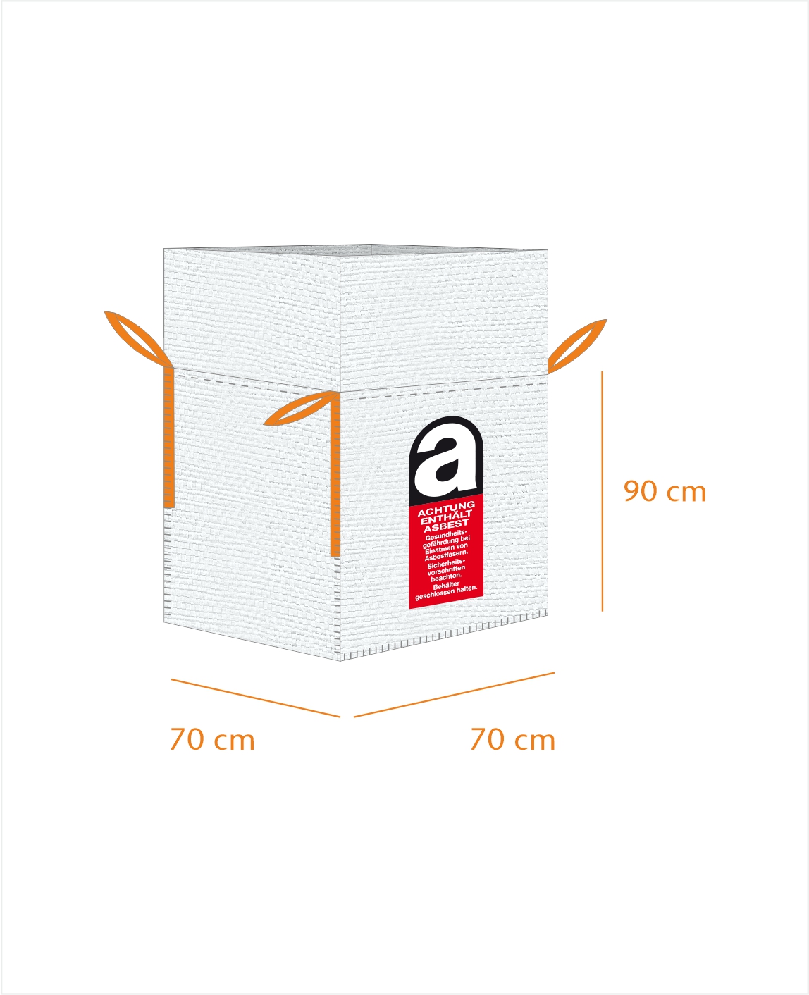 BigBag Asbest 70x70x90cm