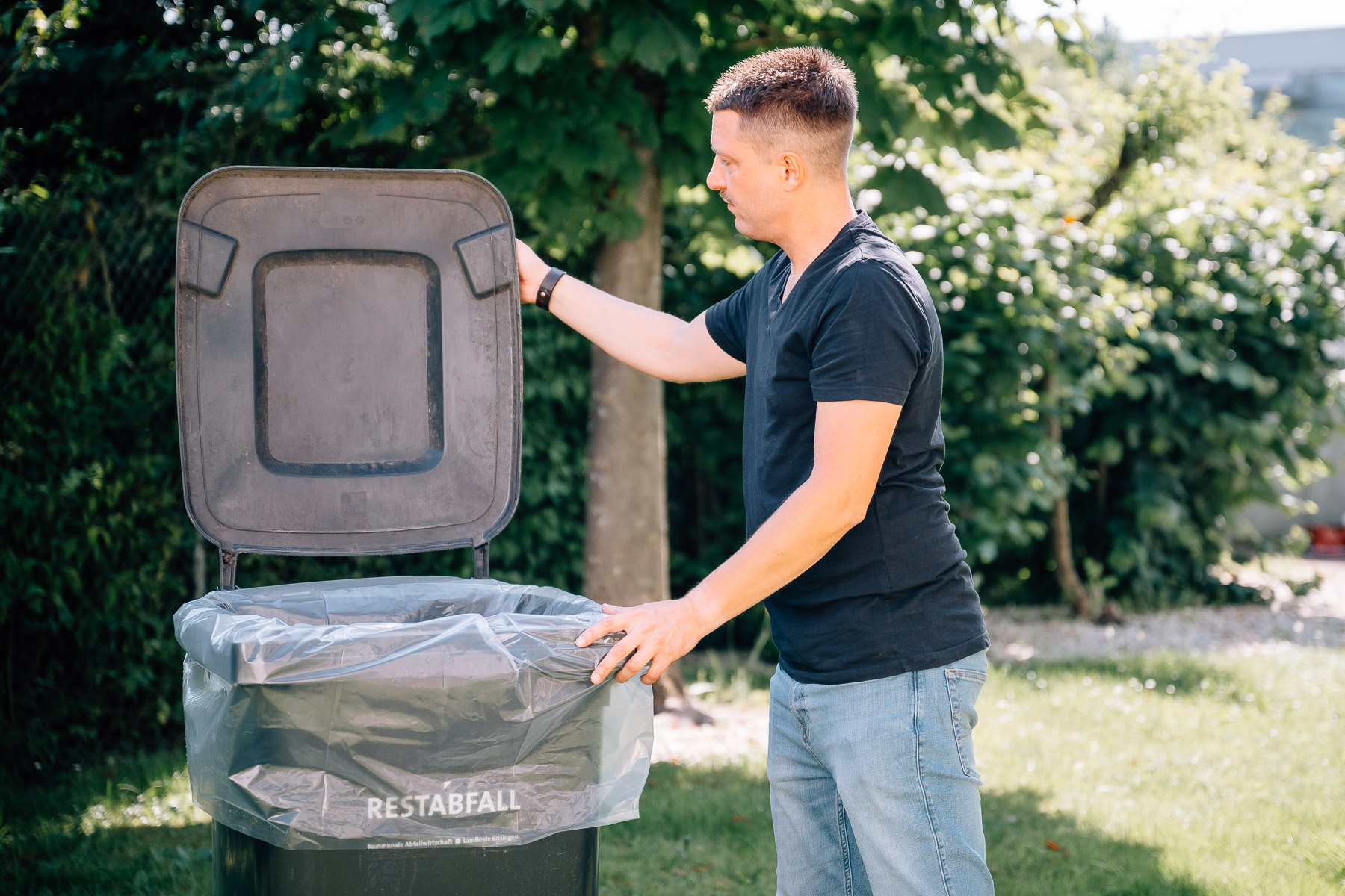 240-L Müllsack | Wertstoffsack - transparent-trüb stark