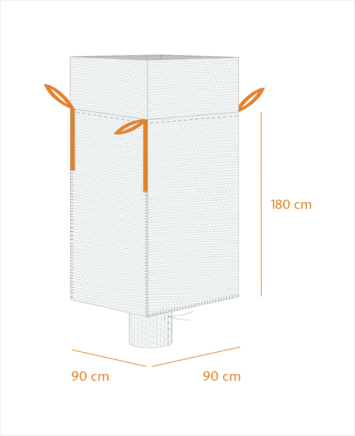 BigBag mit Auslauf 90x90x180cm