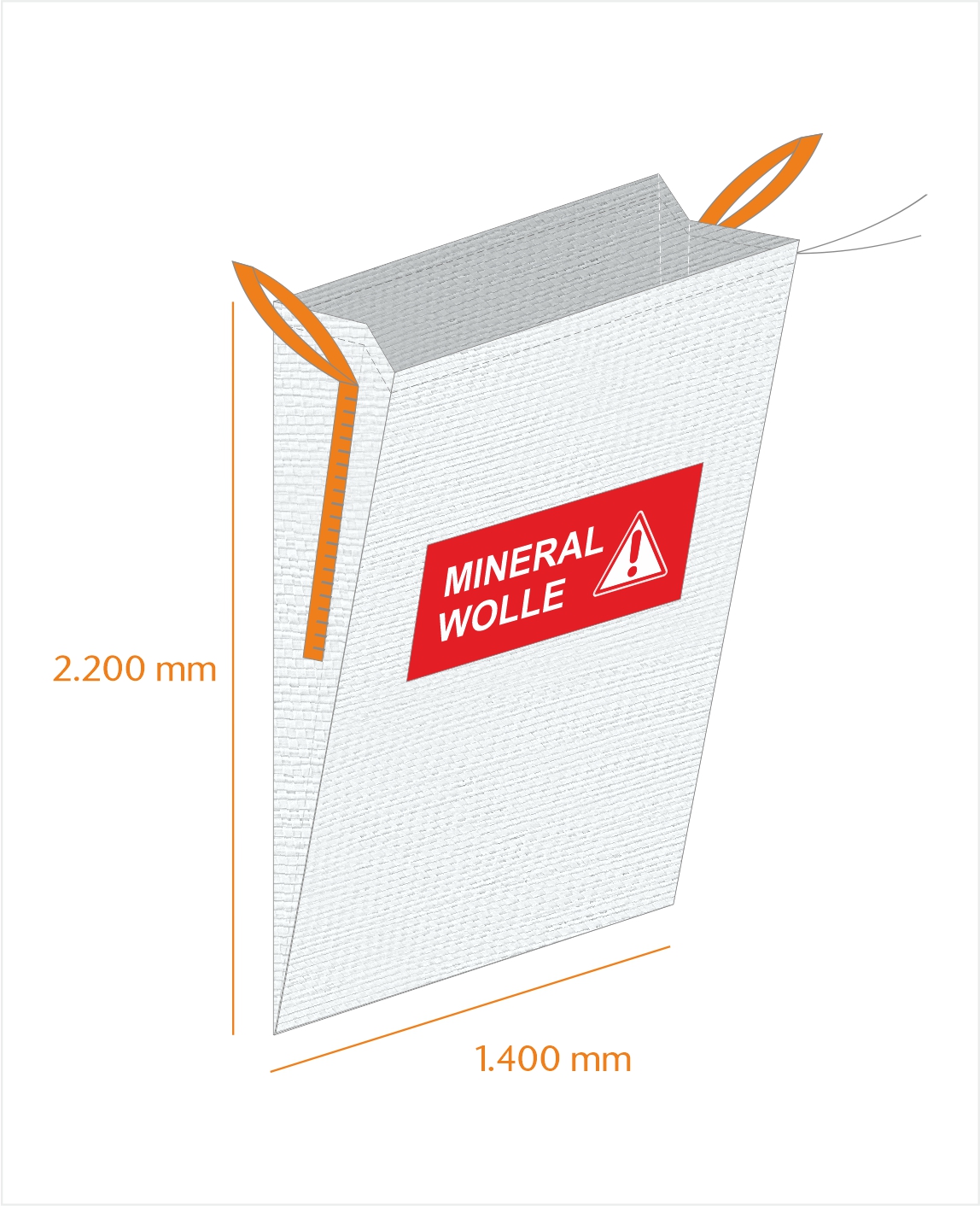 Sack Mirawo/KMF 140x220cm, mit 2 Hebeschlaufen